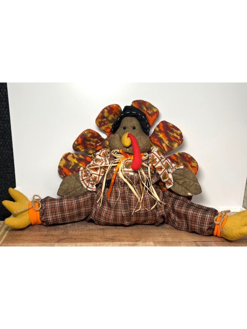Thanksgiving Tom Turkey Shelf Sitter Autumn Harvest Decor